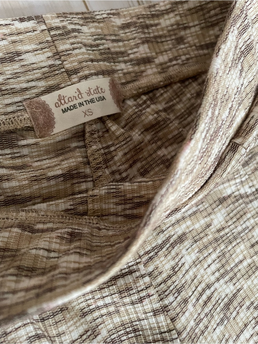 Altar'd State Neutral Space-Dyed Bootcut Pants - Picture 2 of 2